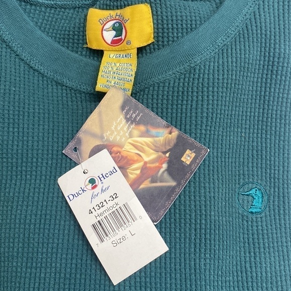 🆕 Duck Head for Her Hemlock Thermal Long Sleeve Shirt Large - Picture 5 of 5